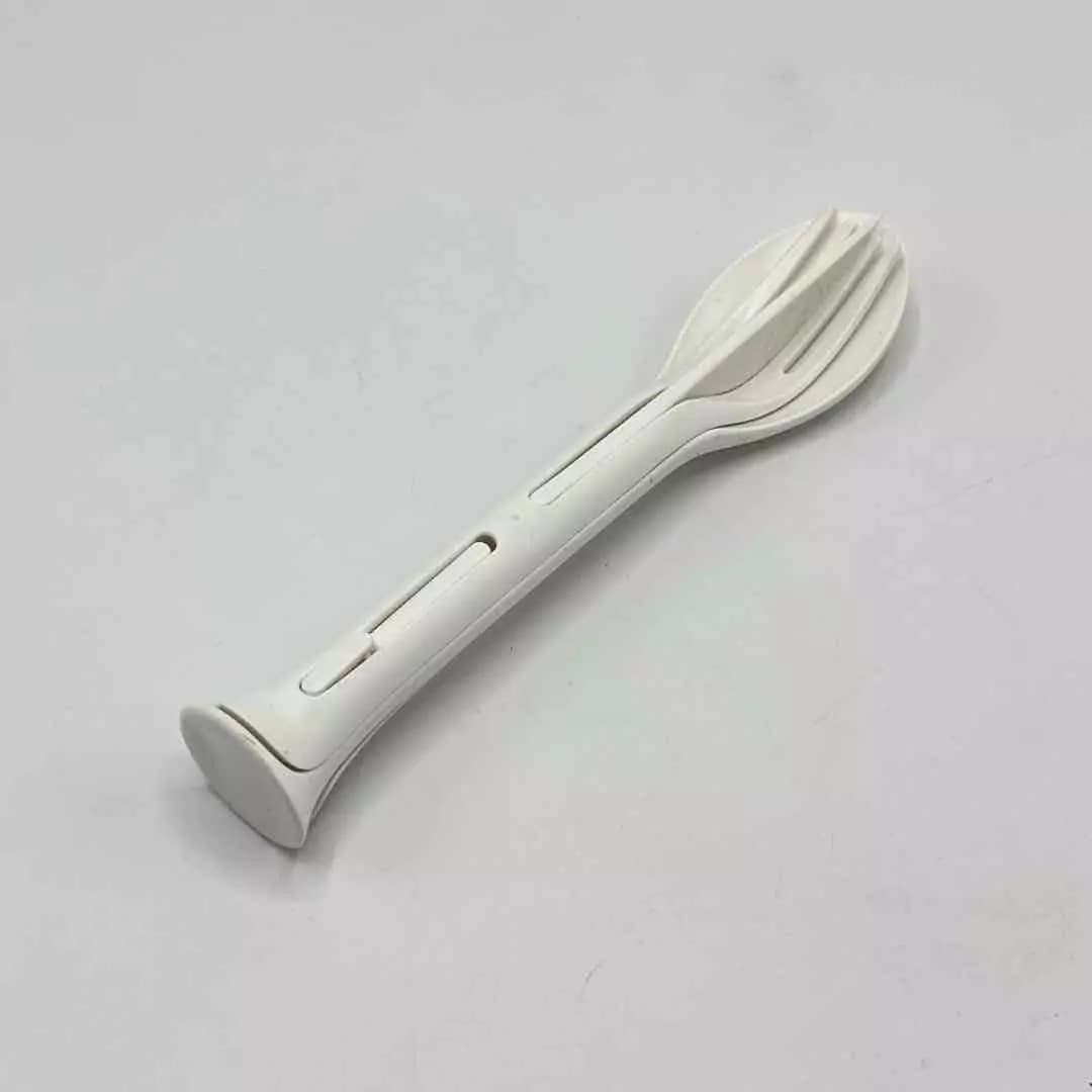 ست قاشق ، چنگال و کارد مسافرتی سفید
