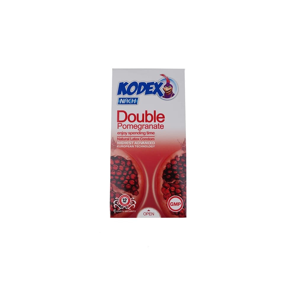 کاندوم نازک ناچ کدکس Nach Kodex مدل Double Pomegranate – بسته 12 عددی — تصویر ۲