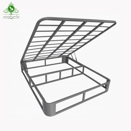 کفی تخت خواب دو نفره جکدار تمام کلاف عرض 160 مبلمان فرنا مدل 1145400