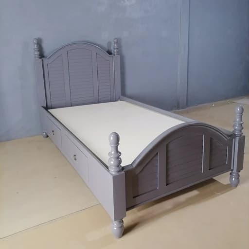 تخت خواب یک نفره پسرانه سایز 120 طوسی مبلمان فرنا مدل 1145357