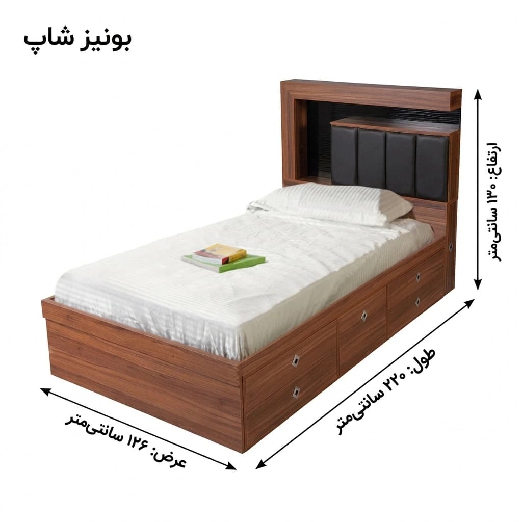 تخت خواب یک نفره اسپرت مدل دیاکو مبلمان فرنا مدل 1145343 — تصویر ۳