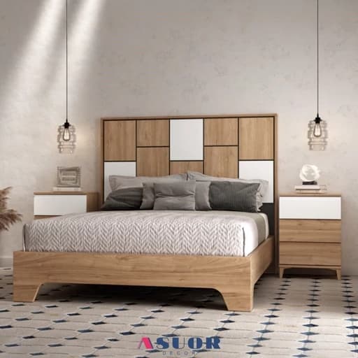تخت 160 در 200 پازلی با کفه تخت مبلمان فرنا مدل 1145334