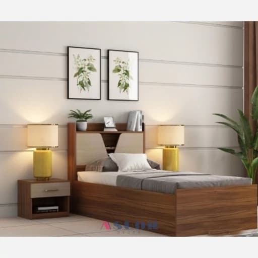 تخت T9014سایز 90 در 200 mdf با کفه مبلمان فرنا مدل 1145331