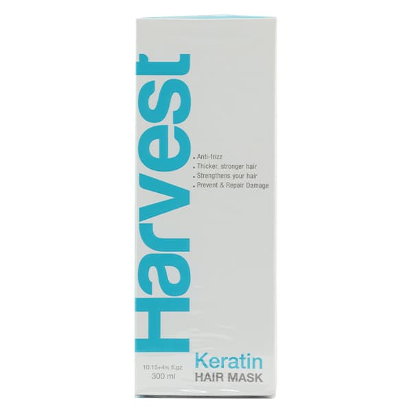ماسک موی کراتین هاروست (Harvest) مدل Keratin – ترمیمکننده، ضد وز و تقویتکننده (300ml) — تصویر ۲