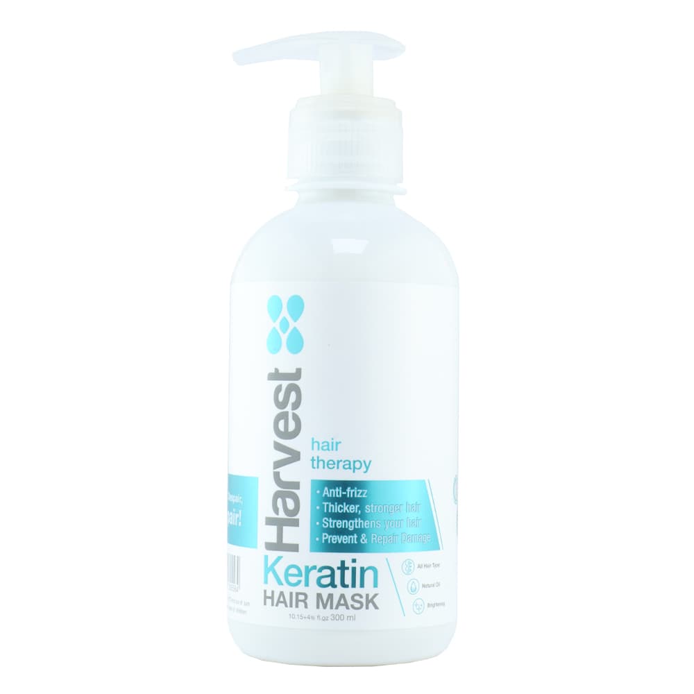 ماسک موی کراتین هاروست (Harvest) مدل Keratin – ترمیم‌کننده، ضد وز و تقویت‌کننده (300ml)