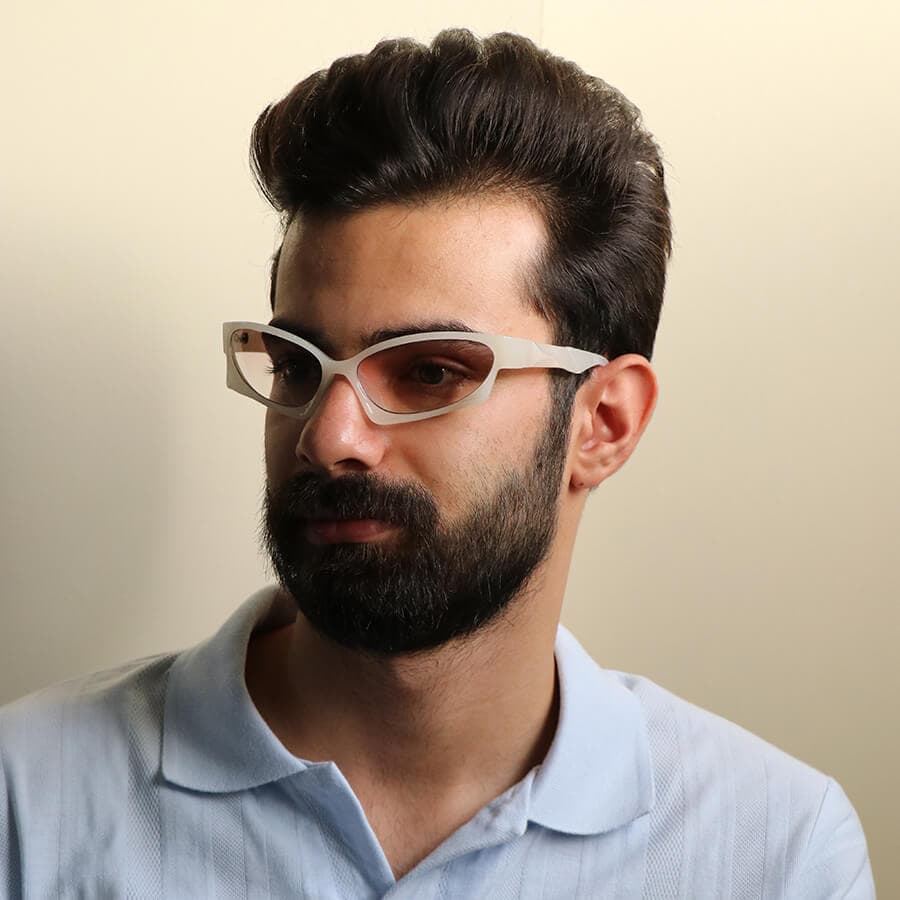 عینک آفتابی Balenciaga با فریم فانتزی، رنگ قهوه‌ای، بیضی شکل و لنز آینه‌ای نقره‌ای رنگ مدل 19649 — تصویر ۸