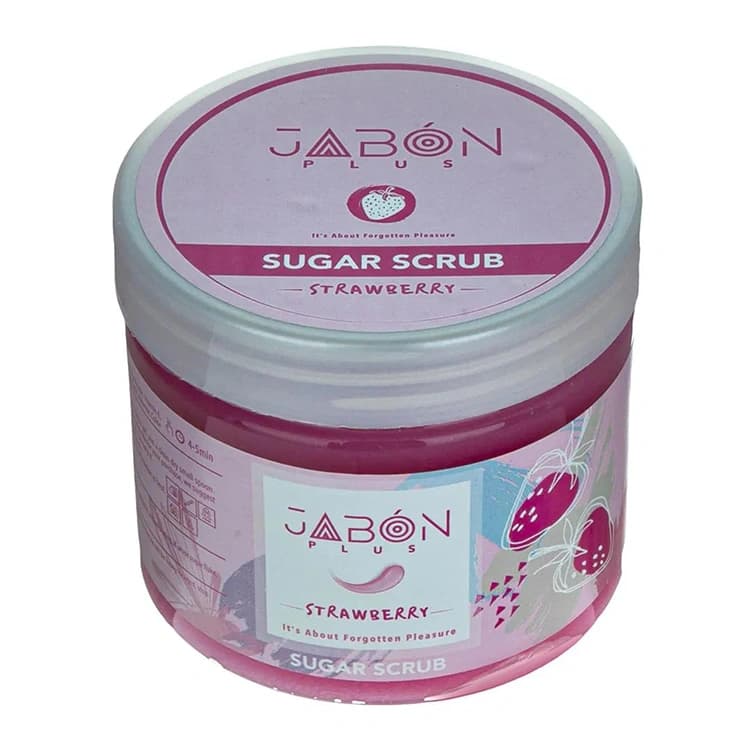اسکراب بدن Jabon Plus مدل Strawberry حجم 450 میلی لیتر — تصویر ۳