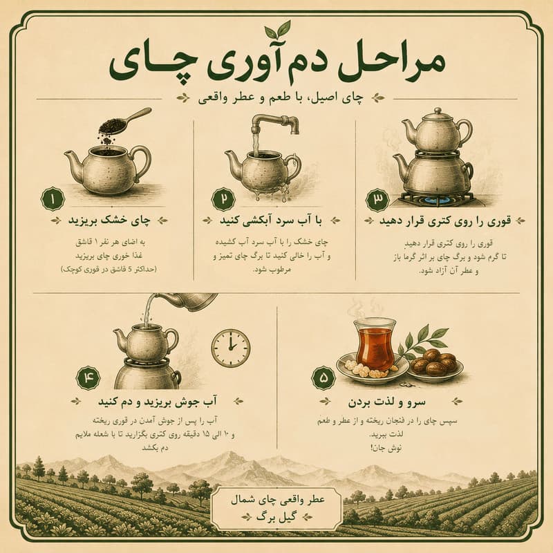 چای سیاه زرین ممتاز سرگل لاهیجان گیل برگ - 500 گرم — تصویر ۲