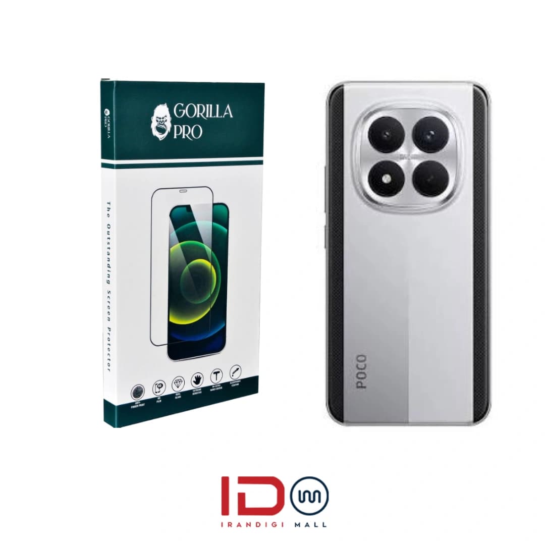 گلس و محافظ هیدروژلی (شفاف) بدنه گوشی شیائومی مدل Poco M8 Pro