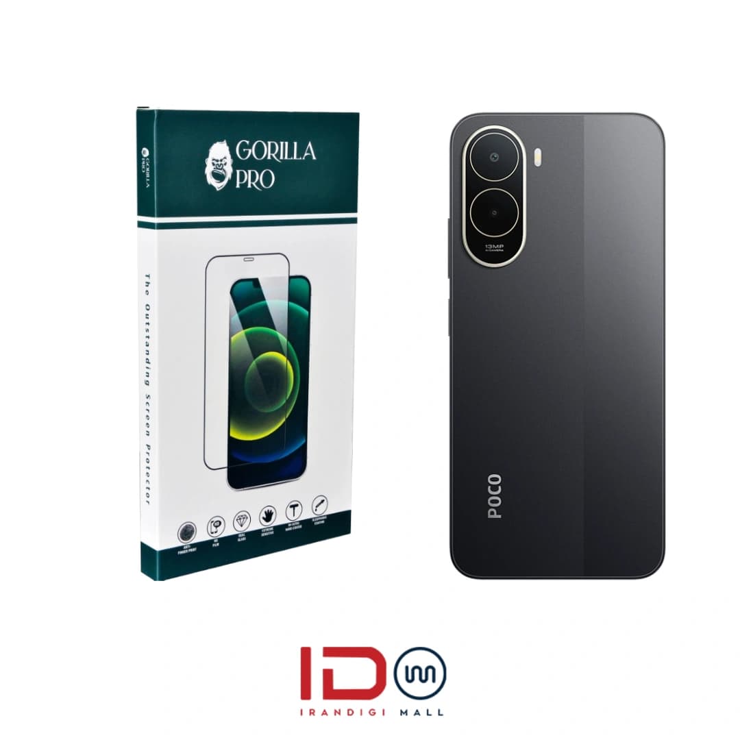 گلس و محافظ هیدروژلی (شفاف) بدنه گوشی شیائومی مدل Poco C81 Pro