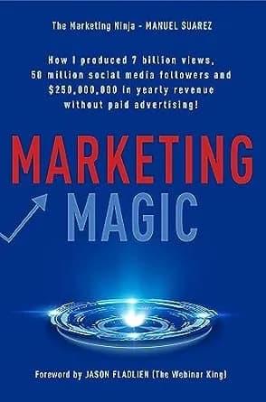 و دانلود نسخه کامل کتاب زبان اصلی Marketing Magic: How I produced 7 billion views, 50 million social media followers and $250,000,000 in yearly revenue without paid advertising! | دانلود کتاب خار