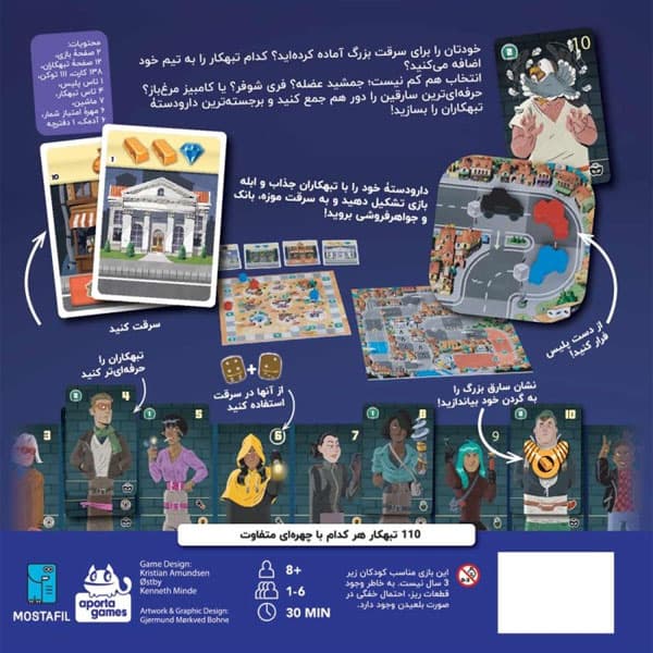 بازی فکری مدل سرقت بزرگ تبکارها مناسب رده سنی ۷ سال به بالا — تصویر ۳