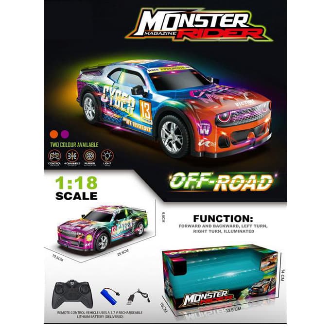 ماشین بازی کنترلی مدل دوچ گرافیکی طرح Monster Magazine Rider کد 055 — تصویر ۷