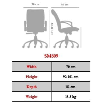 صندلی مدیریتی مدل OCM809E نیلپر — تصویر ۳