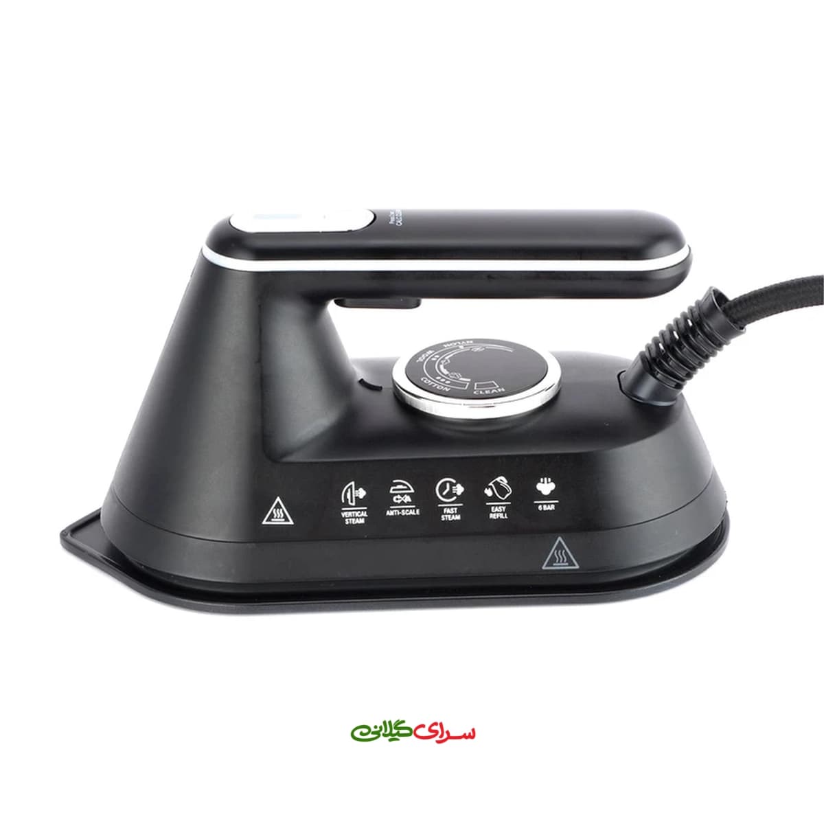 اتو بخار مخزن دار 2400 وات کفی AIRGLIDE مشکی ژانومه مدل SE2940 — تصویر ۳