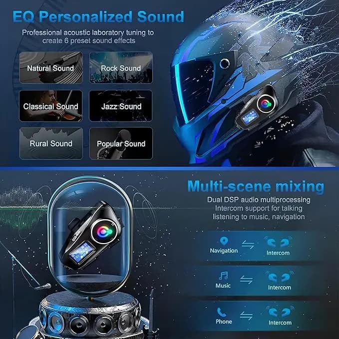 هدست کلاه کاسکت مدل Q58MAX — تصویر ۳