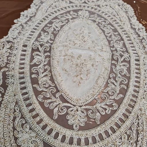 سرویس رومیزی دانتل جدید پنج تکه طرح کارن ترک اصل — تصویر ۷