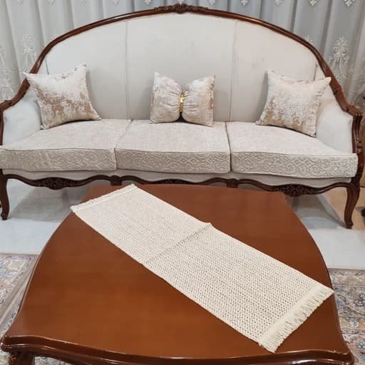 رانر جلو مبلی و غذاخوری چهار نفره حصیری جدید طرح ساده — تصویر ۷