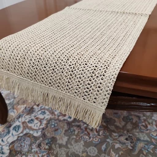 رانر جلو مبلی و غذاخوری چهار نفره حصیری جدید طرح ساده — تصویر ۵