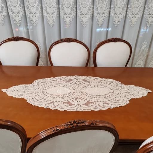 رانر غذاخوری بزرگ دانتل مخمل ترک اصل کد11 — تصویر ۵