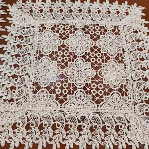 رومیزی عسلی مربع گیپوری سایز 40 سانتی — تصویر ۴