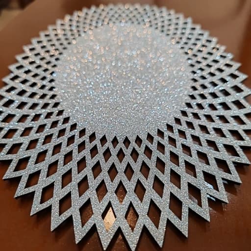 رومیزی توسینی بیضی چرم اکلیلی طرح آفتابگردان 18*30 — تصویر ۳