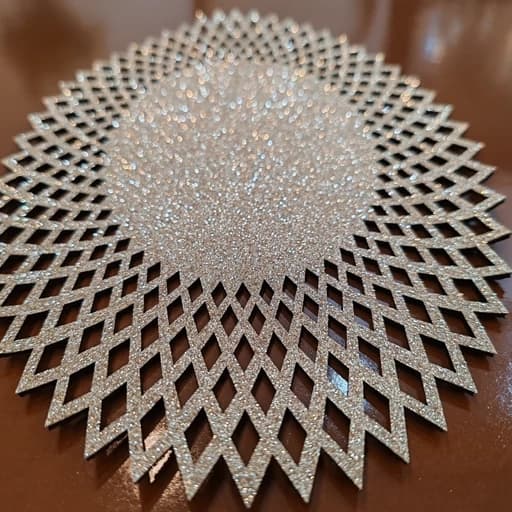 رومیزی توسینی بیضی چرم اکلیلی طرح آفتابگردان 18*30