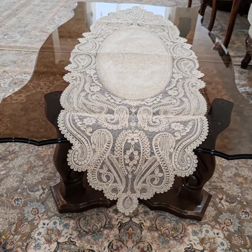 رانر غذاخوری چهار نفره و جلو مبلی طرح آنتیک جدید — تصویر ۶