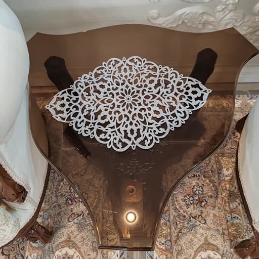 رومیزی سه تکه چرم اکلیلی مدل بهار جدید — تصویر ۴