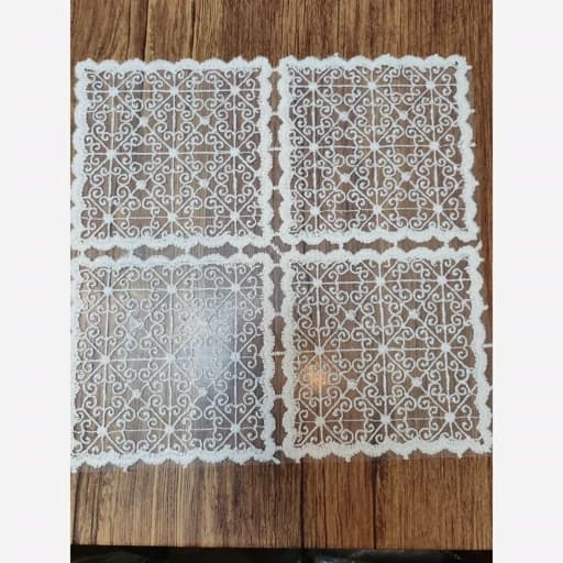 رومیزی مربع حریر گیپور جدید 30 در 30 — تصویر ۴