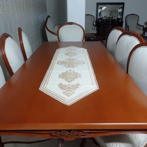 رانر غذاخوری جدید مخمل شاین دار طرح پرواز — تصویر ۵