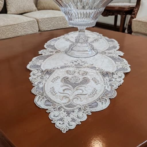 رومیزی رانر مخمل دانتل 85 سانتی مدل افرا