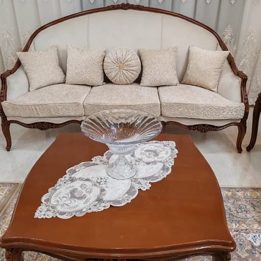 رومیزی رانر مخمل دانتل 85 سانتی مدل افرا — تصویر ۵