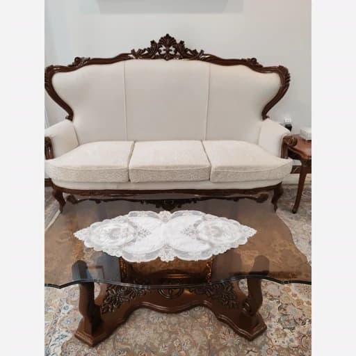 رومیزی رانر مخمل دانتل 85 سانتی مدل افرا — تصویر ۴