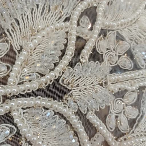 رومیزی کریستال دوزی مخمل دانتل سه تکه ترک طرح گندمی — تصویر ۶