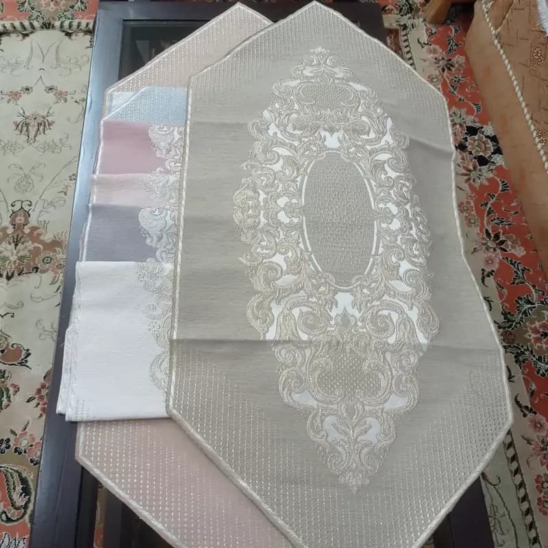 رانر رومیزی تک مخمل صحرا درجه دو یک متری — تصویر ۳
