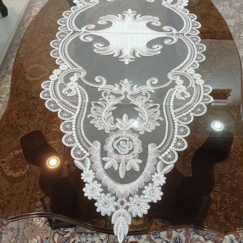 رانر دانتل و مخمل تک مخصوص میز غذاخوری شش و هشت نفره — تصویر ۴