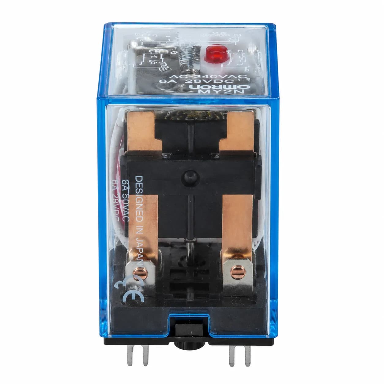 رله امرون شیشه ای 8 پایه 5 آمپر 220 ولت Omron Relay MY2N-J — تصویر ۲