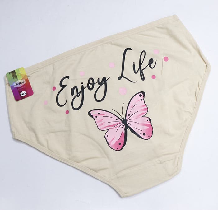 شورت زنانه ملک بانو نخی کش باریک سایز 4XL طرح پروانه 10150 — تصویر ۵