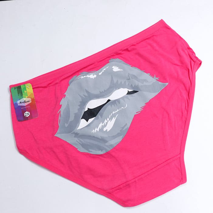 شورت زنانه ملک بانو نخی کش باریک سایز 2XL طرح لب 10138 — تصویر ۶