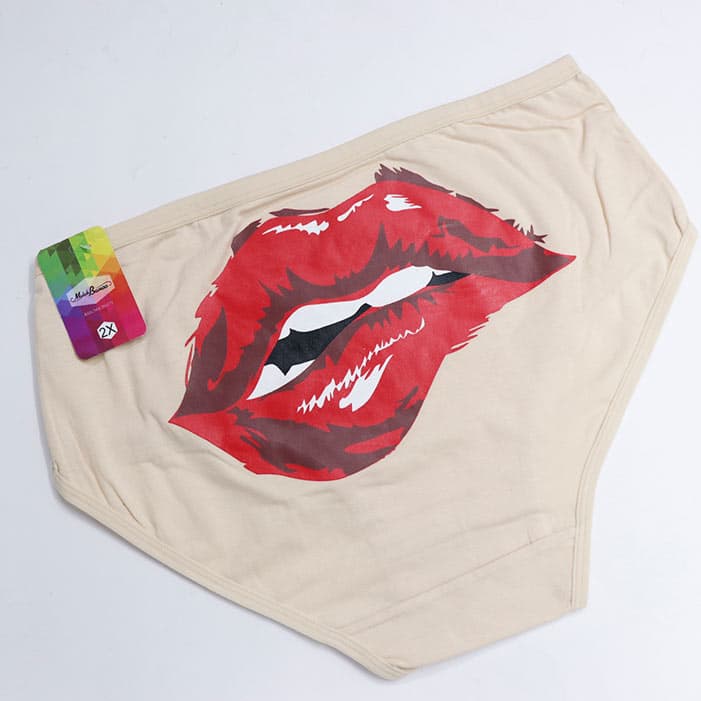 شورت زنانه ملک بانو نخی کش باریک سایز 2XL طرح لب 10138 — تصویر ۷