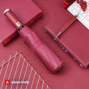 چتر تمام اتومات چراغ قوه دار شاهی — تصویر ۳