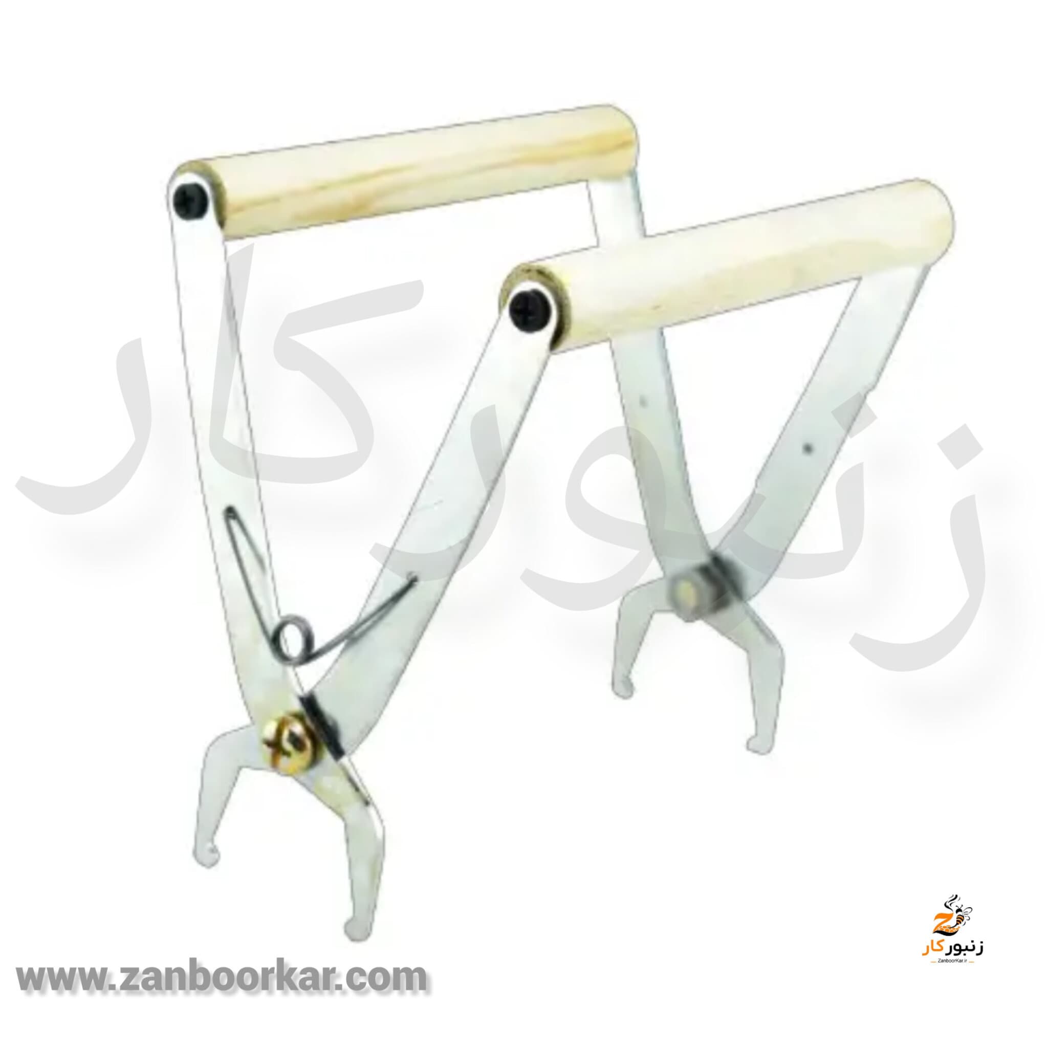 انبر قاب گیر دسته چوبی