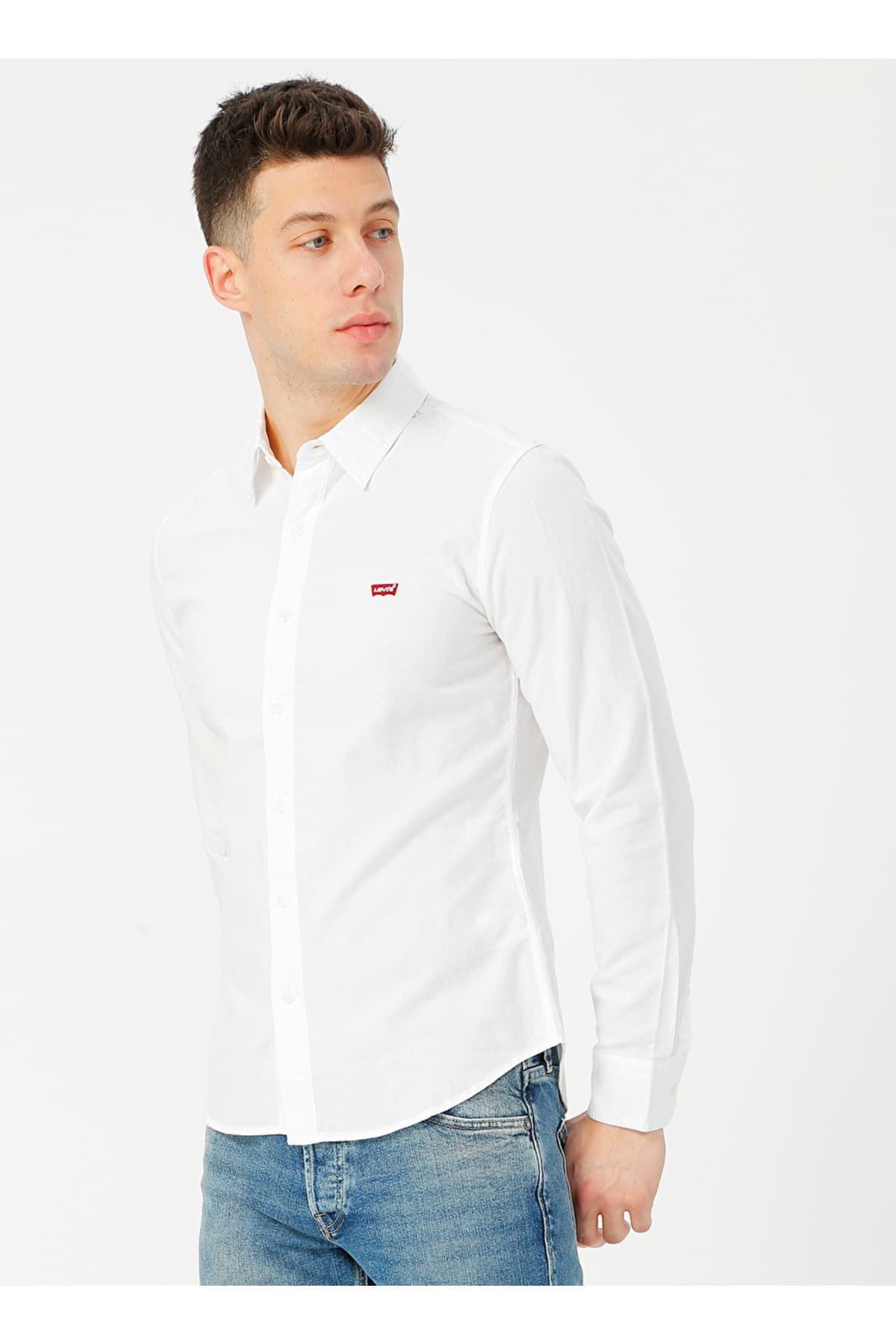 پیراهن لیوایز مردانه پنبه ای سفید راسته Slim Fit/اسلیم فیت Slim/اسلیم فیت Classical/کلاسیک | Levi’s 86625-0002 TR — تصویر ۷