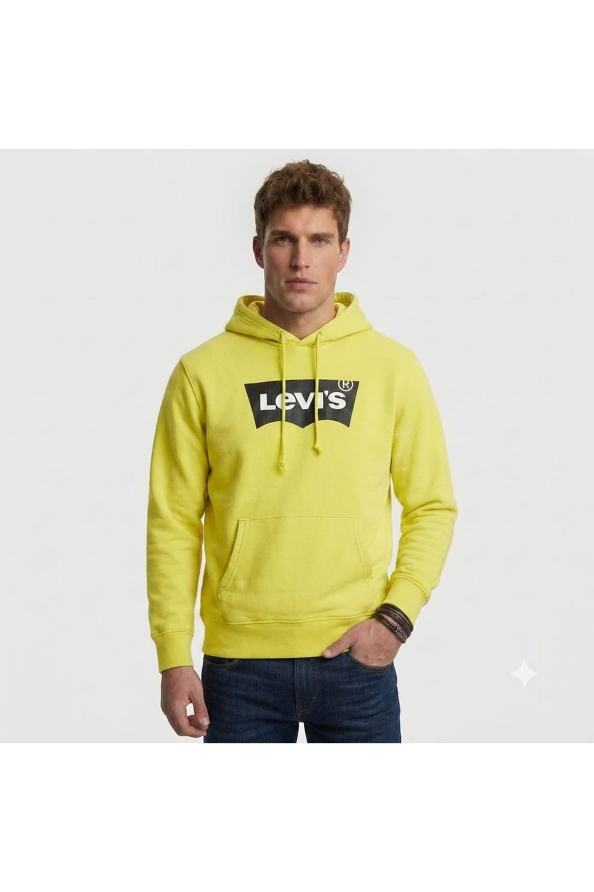 سویشرت لیوایز مردانه پنبه ای زرد طرح دار Regular/رگولار Regular/رگولار شیک | Levi’s 6722257 TR — تصویر ۲
