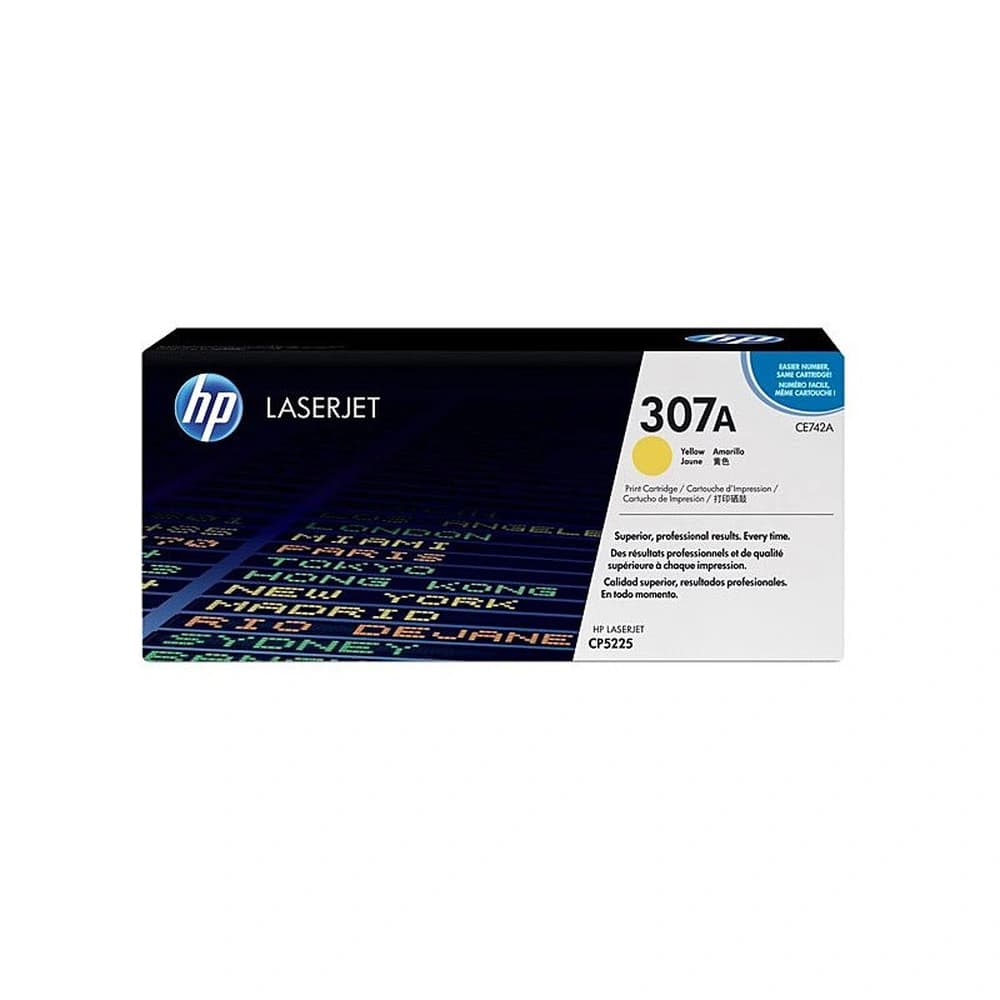 کارتریج اچ پی 307A زرد گرید A+ | خرید تونر زرد HP 307A Yellow (CE742A)