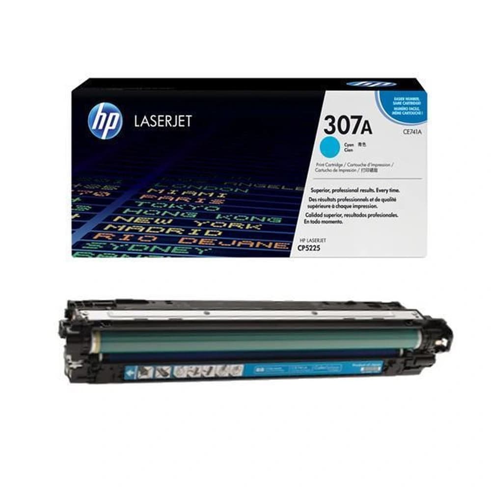 کارتریج اچ پی 307A آبی گرید A+ | خرید تونر آبی HP 307A Cyan (CE741A)
