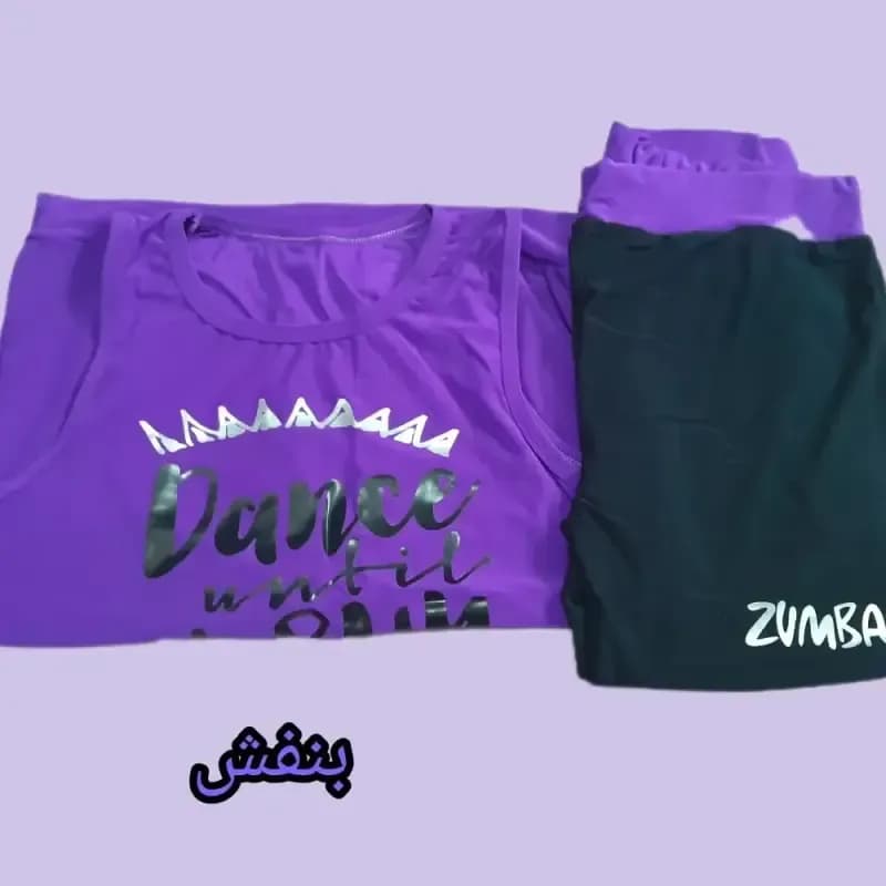 ست ورزشی زنانه تاپ و شلوارک فیلامنت کشی سایز 38 تا 48 — تصویر ۳