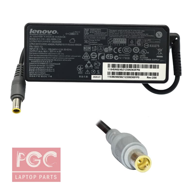 آداپتور لپ تاپ لنوو Lenovo 90W 20V 4.5A اورجینال