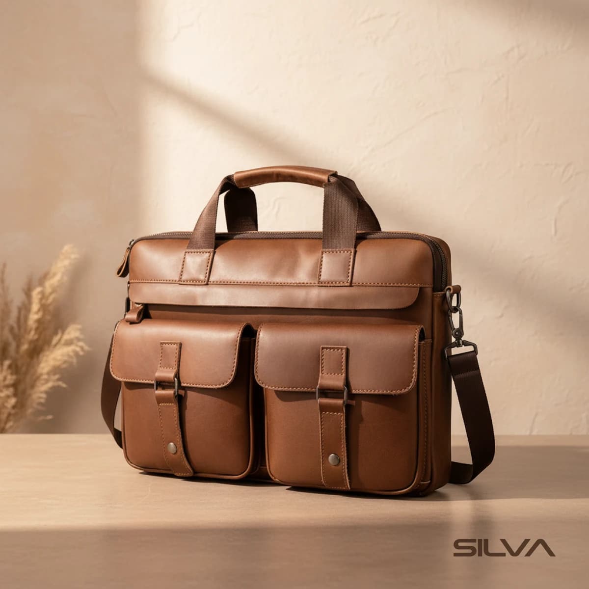 کیف اداری چرم طبیعی مدل Office Bag 25 | سیلوا چرم